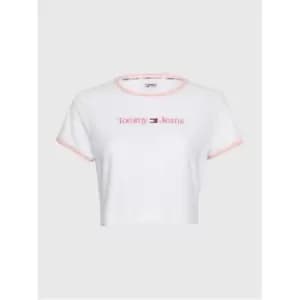 Tommy Hilfiger CROP TEE - White