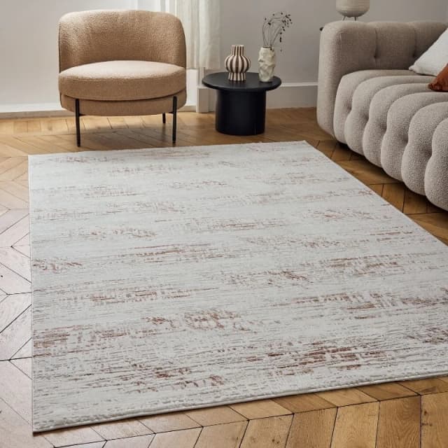 THE RUGS Carmel Modern Area Rugs & Runners Abstract Design Soft Pile in Terracotta Size: 80cm x 150cm Terracotta Unisex 80cm x 150 cm