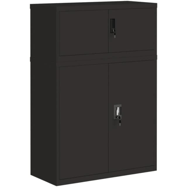 VIDAXL File Cabinet Black 90x40x130cm Steel Vidaxl 8720845895716