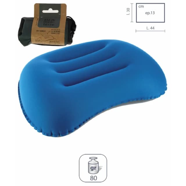 Inflatable pillow Elementerre Okaro Bleu Unisex 44x30x13 cm