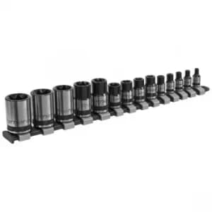 Sealey AK618B TRX-Star Socket Set 14pc 1/4" 3/8" & 1/2"SqDrive E4-...