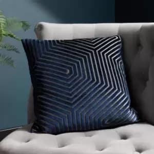 Evoke Velvet Cushion Navy