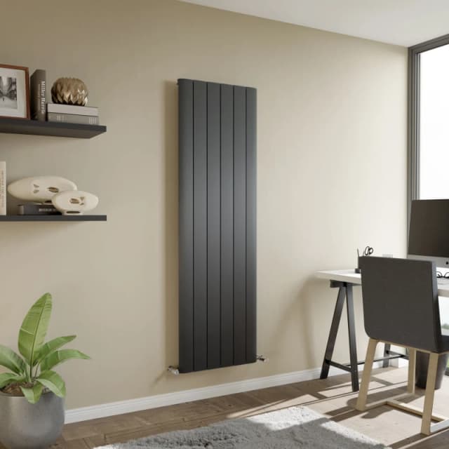 Agadon Paris Designer Aluminium Radiator in Dark Grey Size: 1800mm x 280mm Dark Grey Unisex 1800mm x 280mm