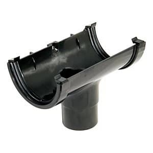 FloPlast ROM1B Miniflo Gutter Running Outlet - Black