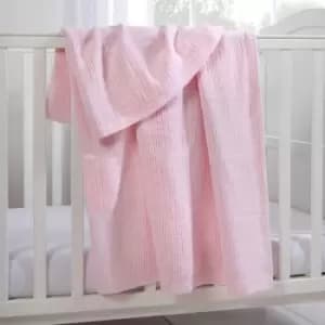 Clair De Lune Cellular Blanket Large Pink