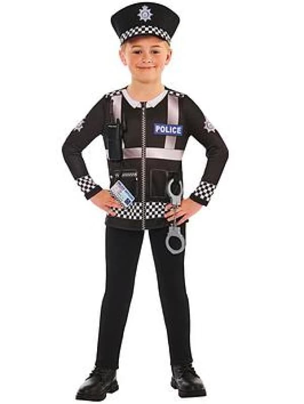 Police Set Child Costume One Colour WZH58 Unisex