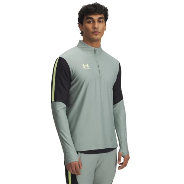Under Armour Mens Zipped Drill Top Silica Green male S