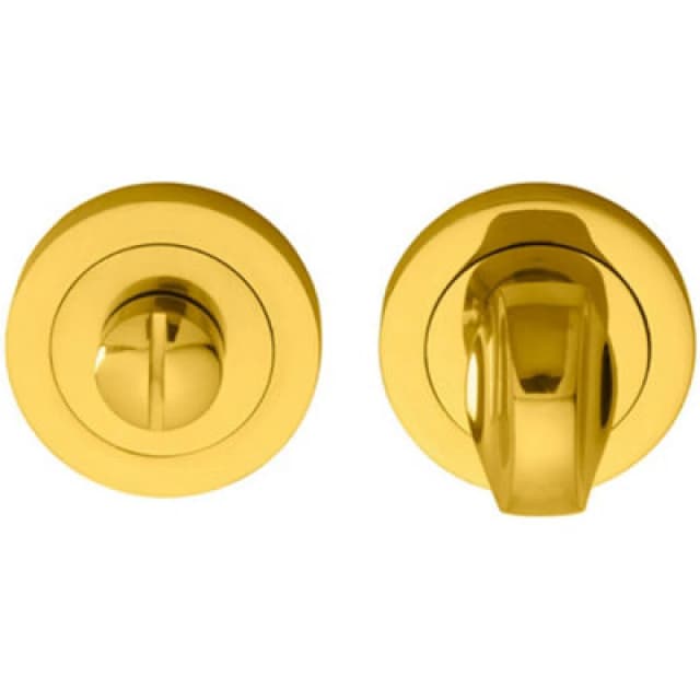 Loops Thumbturn Lock And Release Handle Concealed Fix 50mm Dia Polished Brass Metallics unisex