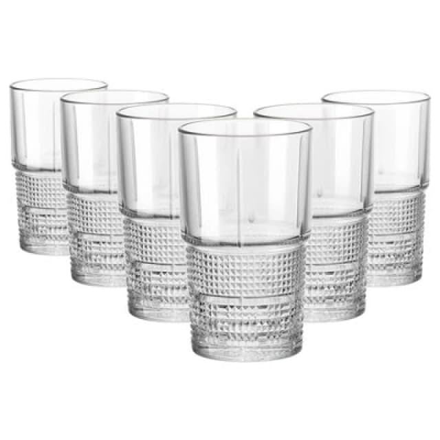 Bormioli Rocco Bartender Novecento Highball Glasses - 405ml - Pack of 6 Clear unisex