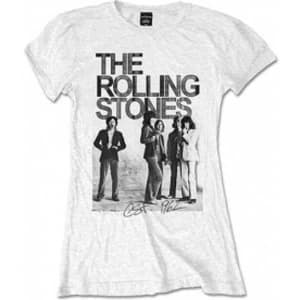 Rolling Stones Est 1962 Group White Ladies T Shirt: Large
