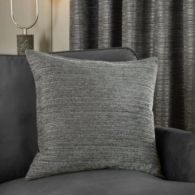 Paoletti Paoletti Jupiter Chenille Jacquard Cushion in Grey Size: 50cm x 50cm Grey 50cm x 50cm Unisex 5025532360427