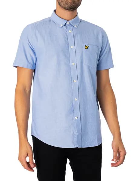 Lyle & Scott Short Sleeved Oxford Shirt Riviera M
