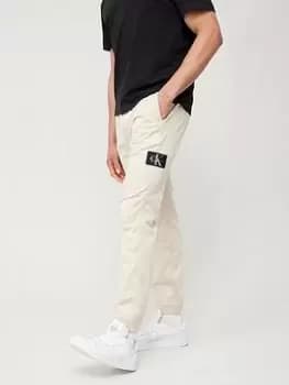 Calvin Klein Jeans Calvin Klein Jeans Monologo Badge Casual Chino, Beige, Size 2XL, Men