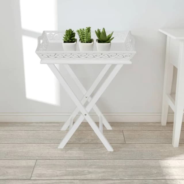 VIDAXL Side Table with Tray White vidaXL 241148