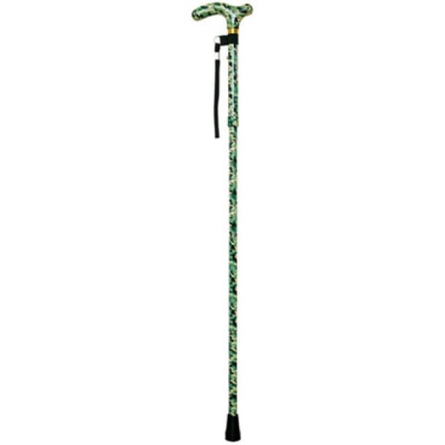 Loops Deluxe Ambidextrous Foldable Walking Cane - 5 Height Settings - Camoflauge Multi