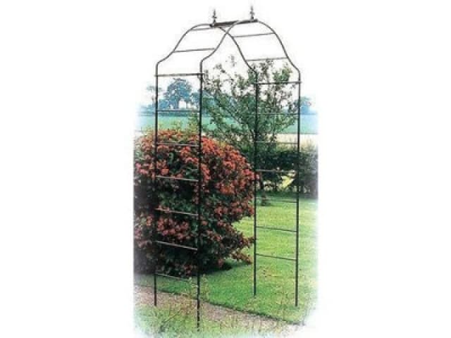 Poppy Forge Arcadia Arch - Garden Archway - Solid Steel - L48.3 X W91.4 X H213.4cm - Black