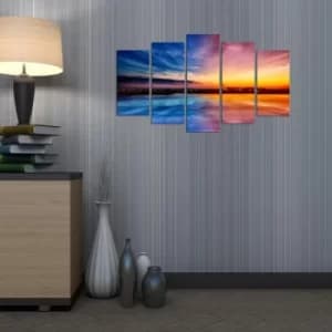 5PMX-067 Multicolor Decorative MDF Painting (5 Pieces)