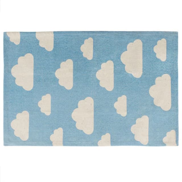 Beliani Kids Rug Gwalijar Blue 60 X 90 Cm Cotton