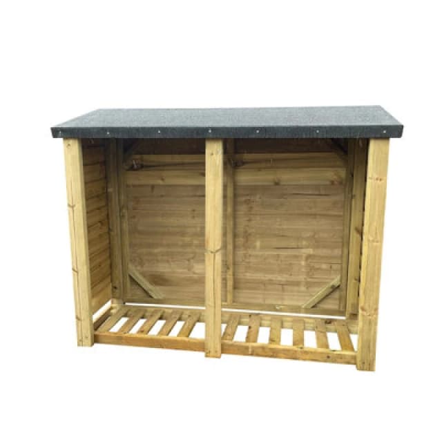 Churnet Valley Garden Furniture Ltd Felted Heavy Duty Log Store - Timber - L67 X W190 X H150 Cm - Minimal Assembly Required