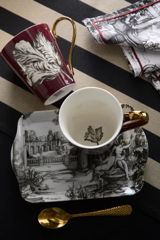 Laurence Llewelyn-Bowen Laurence Llewelyn-Bowen 'Festivo' Porcelain 2 Mug & Tray Set Multi One Size Unisex 5056734225498