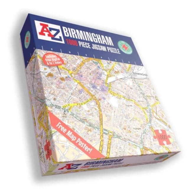 A to Z A to Z Map of Birmingham 1000 Piece Jigsaw Puzzle