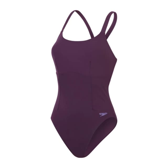 Speedo Shaping Crossback Swimsuit Womens - Purple Purple 10