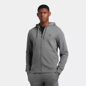 Mens Zip Through Hoodie - Mid Grey Marl - L