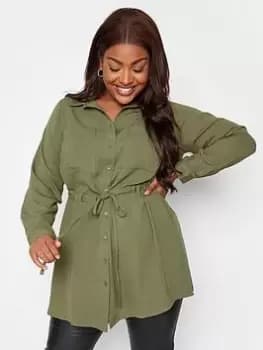 Yours Utility Tunic Khaki, Green, Size 18, Women