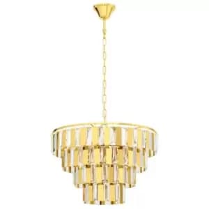 Erseka 7 Lamp Pendant Ceiling Light Brass - Eglo