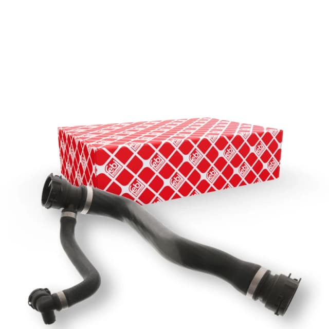 FEBI BILSTEIN 45282 Radiator Hose EPDM (ethylene propylene diene Monomer (M-class) rubber), Upper Left, with quick couplers EPDM (ethylene propylene d