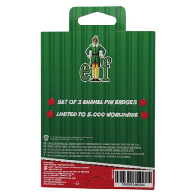Elf Limited Edition Triple Pin Badge Set Multi unisex