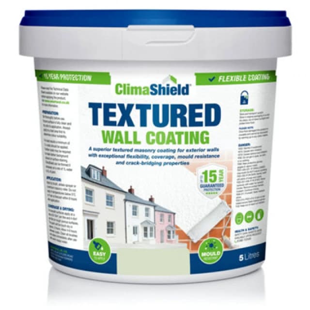 Smartseal Wall Coating Textured (Nordic Willow), Waterproof 15 Years, Brickwork, Stone, Concrete And Render, Breathable, 10Kg