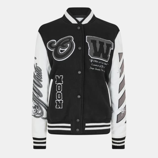 Off White Womens - Varsity Jacket Black/White female 4 (3XS)