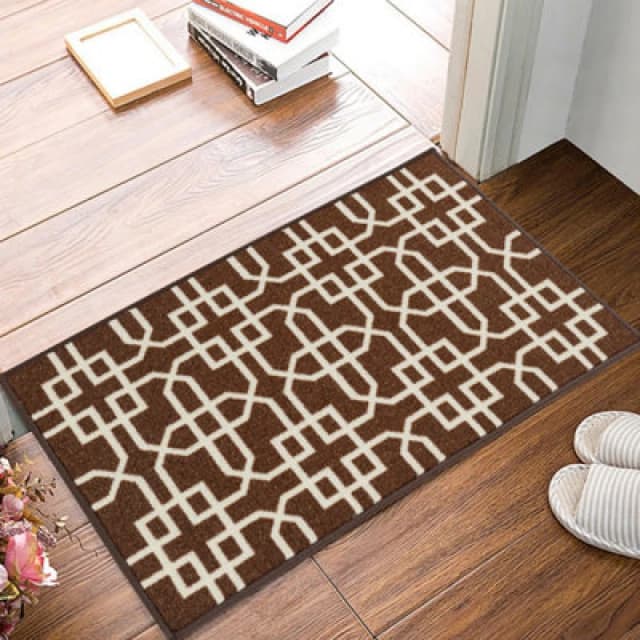 Smart Living Smart Living Siam Heavy Duty Machine Washable Hallway Kitchen Non Slip Door Mat in Dark Brown Size: 40cm x 60cm Dark Brown 40cm x 60cm