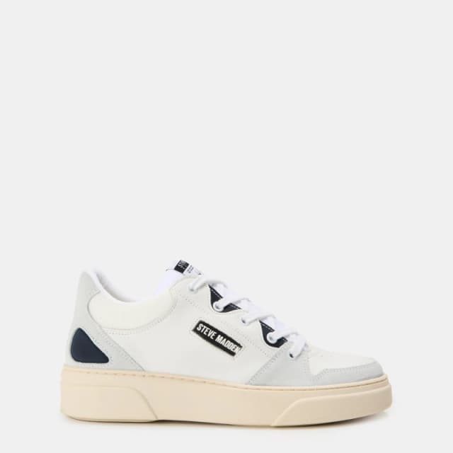 Steve Madden Mens Kingpin Low-Top Trainers White/Navy male 6 (39)
