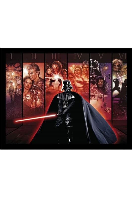 Star Wars Darth Vader Montage Printed Framed Poster Multi unisex