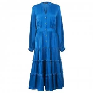 Biba Plain Tiered Dress - Teal