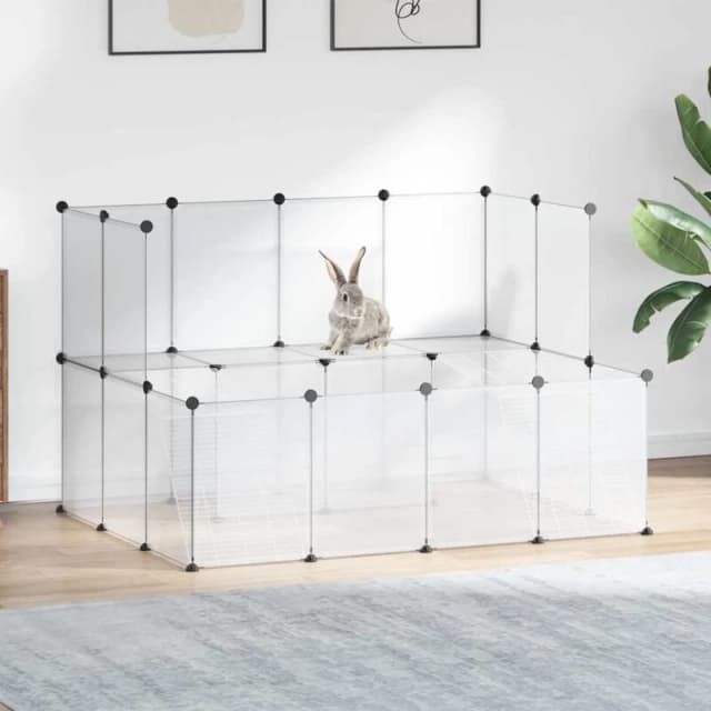 vidaXL Small Animal Cage Transparent 143x107x93cm PP and Steel, Clear 340570