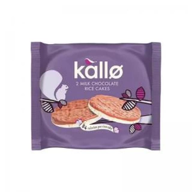Kallo Kallo Belgian Milk Chocolate Rice Cake Thins Two Pack (Pack 30) - 0401230 0401230