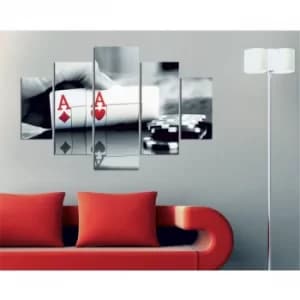 ST177 Multicolor Decorative MDF Painting (5 Pieces)