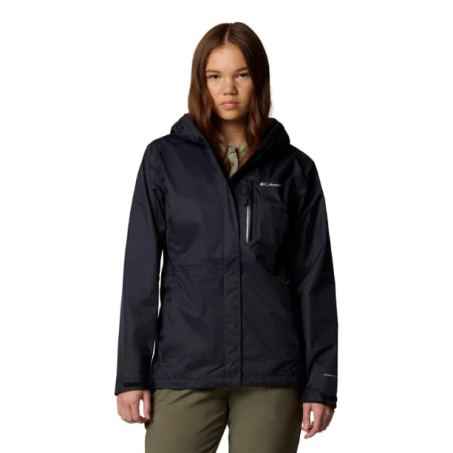 Columbia Pouring Adventure Rain Jacket Black Women M;L