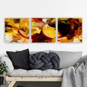 P631789 Multicolor Decorative Canvas Painting (3 Pieces)