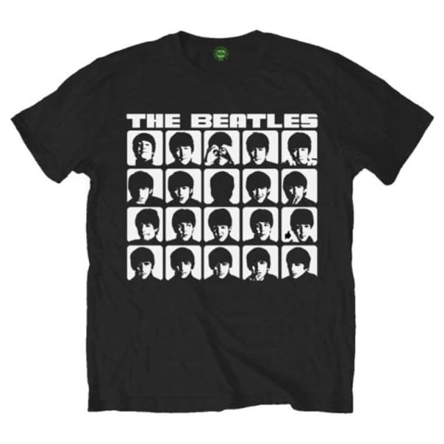 The Beatles The Beatles Men Hard Days Night Faces T-Shirt in Black Size: X-Large Black XL Male 5063238544369