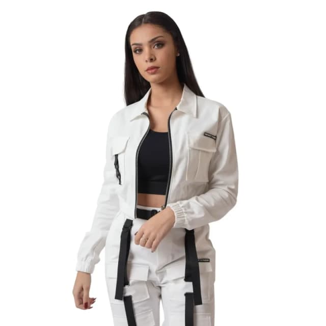 Project X Paris Womens shirt collar pocket jacket Project X Paris Blanc Female M