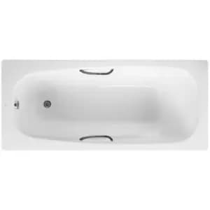 Roca - Carla Single Ended Steel Bath with Grip Holes - 1700mm x 700mm - 2 Tap Hole