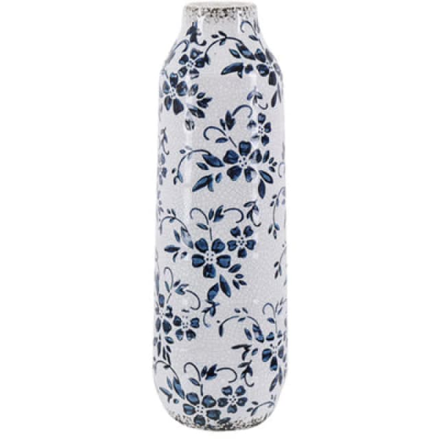 Beliani Flower Vase Mulai Stoneware 30 Cm White
