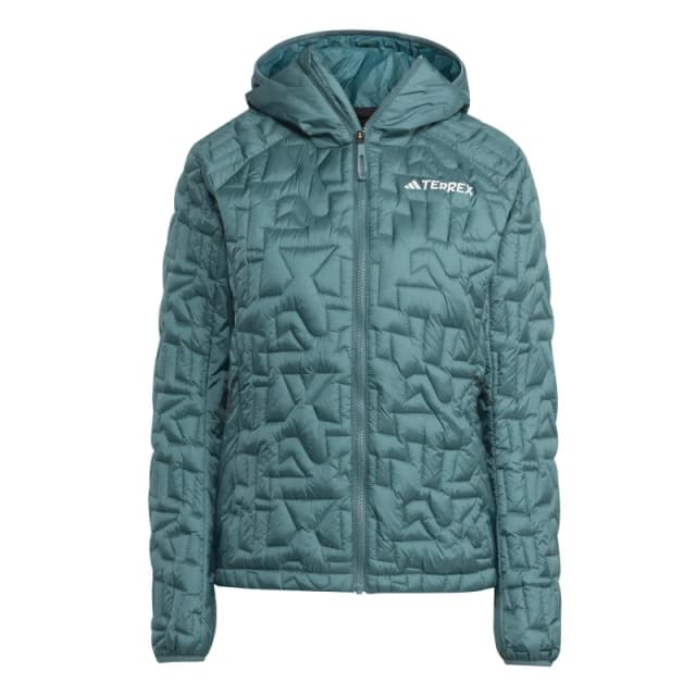 adidas Womens Xperior PrimaLoft Water-Repellent Packable Insulated Puffer Jacket Teal female 10 (S)