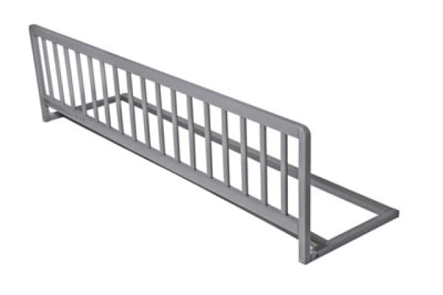 Safetots Extra Wide Wooden Bed Guard, Grey, 38Cm High X 140Cm Wide, Toddler Bedrail For Safety, Secure Child Bed Rail