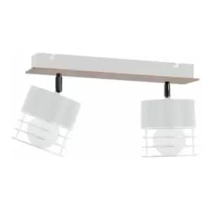 Keter Casa Twin Ceiling Spotlight White, Wood, 50cm, 2x E27