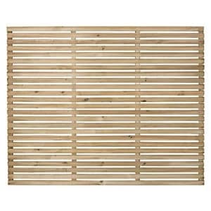 Forest Garden Single Slatted Fence Panel 6 x 5ft 5 Pack